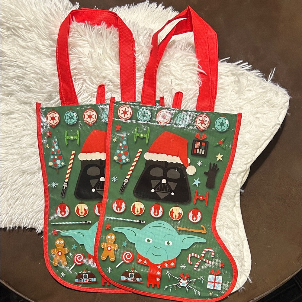 🩶5/$30 Star Wars Reusable Christmas Stocking Set of 2 Gift or Tote Bags
